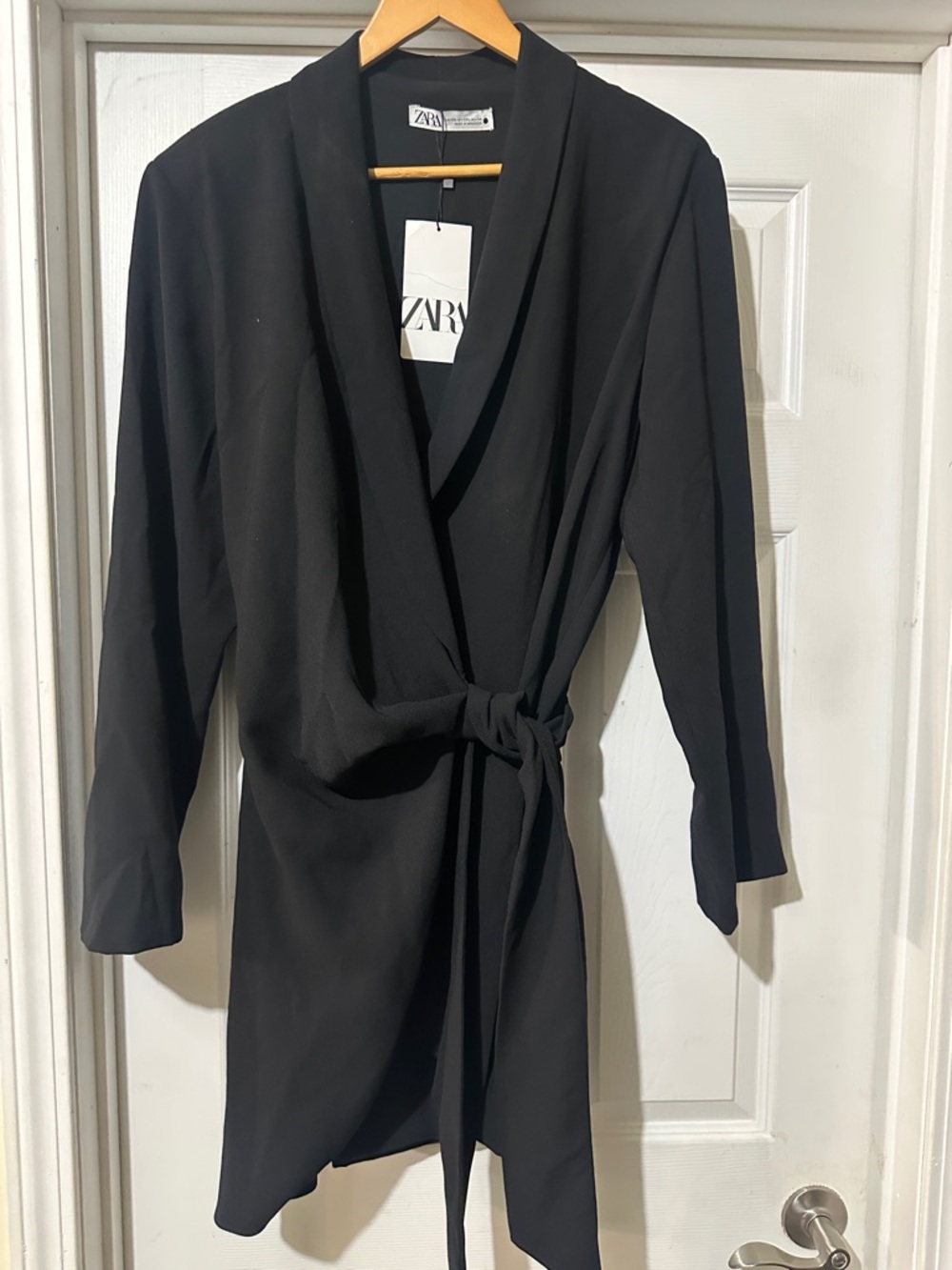 Zara Black Wrap Mini Dress